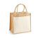 COTTON POCKET JUTE MIDI TOTE